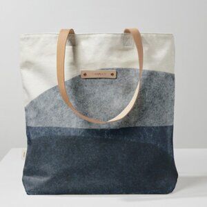 Blue Snap Tote  - tissue overlay
